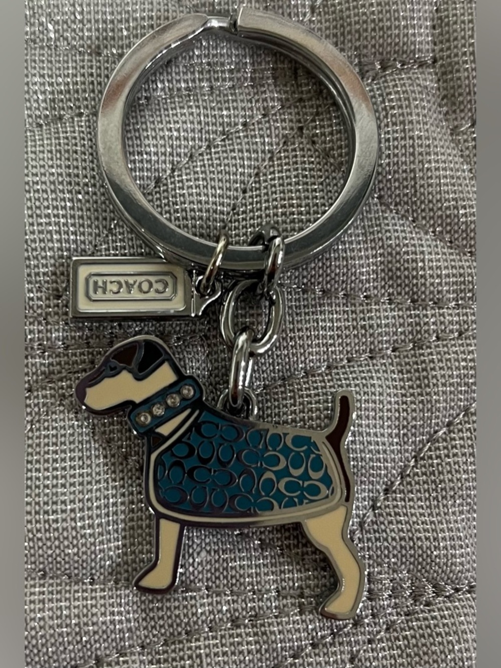 Coach Keychain Bag Charm Dog Beagle Vintage Rare Collectible
